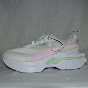 $80 Sz 6 PUMA Kosmo Rider White Miner Marathon Running Shoes/Sneakers